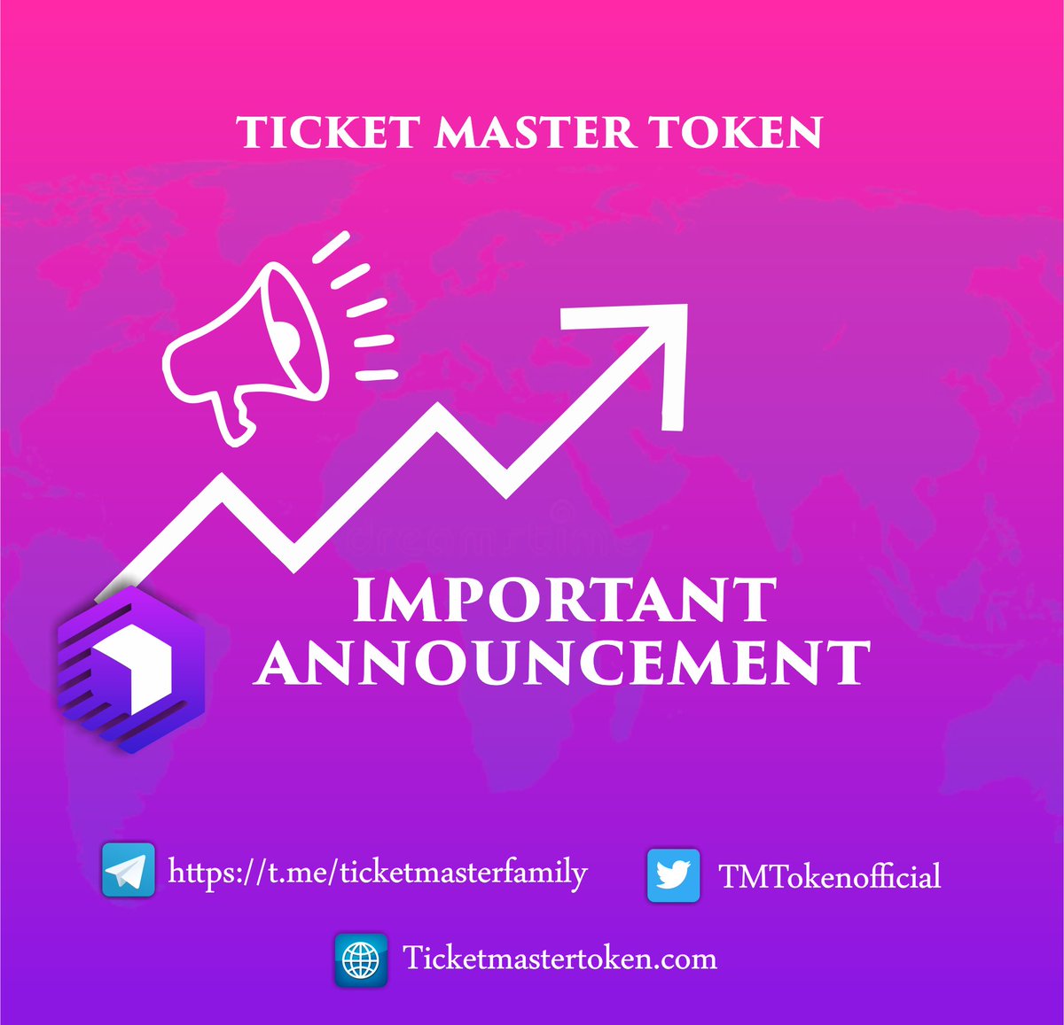 TMTokenofficial's tweet photo. Airdrop coming soon, date to be announced soon 

#AMA coming soon 

Get hyped , get involved 
Ticketmaster is for everyone 
The revolution is for you and me 
#Bsc #Binance #Crypto #TMT https://t.co/YtImFNL9jn