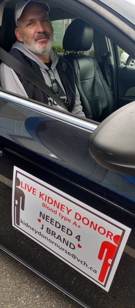 #LiveKidneyDonorNeeded for my dear friend Ana’s husband:

J. Brand in British Columbia🇨🇦

If you’re able to help, please contact the kidney donor nurse at kidneydonornurse@vch.ca

You may also call 604-875-5182 or toll free at 1-855-875-5182

Please retweet 😇

#SaveALife