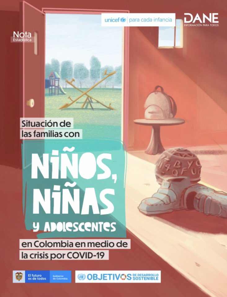 DANE_Colombia's tweet photo. El @DANE_Colombia y @UNICEFColombia presentan la #NotaEstadística sobre las afectaciones en aspectos como educación, alimentación, salud e incidencia de la pobreza que tuvieron los hogares con niños, niñas y adolescentes debido a la pandemia de #COVID19 👉🏼 https://t.co/QDy8uLAbTi https://t.co/RVSVQL1DfC