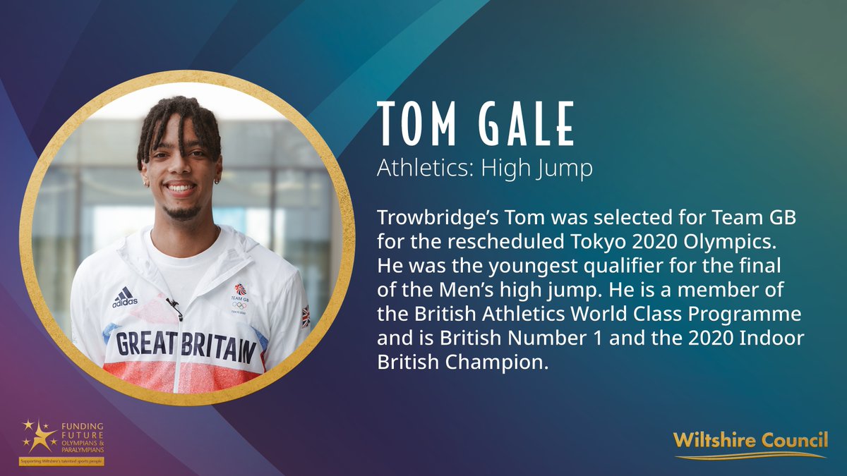wiltscouncil's tweet photo. Our next grant is awarded to @TomGale_HJ. Trowbridge’s Tom was the youngest in the field to compete in the high jump at the Tokyo 2020 Olympics. He’s the current British number 1 and the 2020 indoor British champion. Congrats Tom! #FFOP https://t.co/8lYYo4xjGp