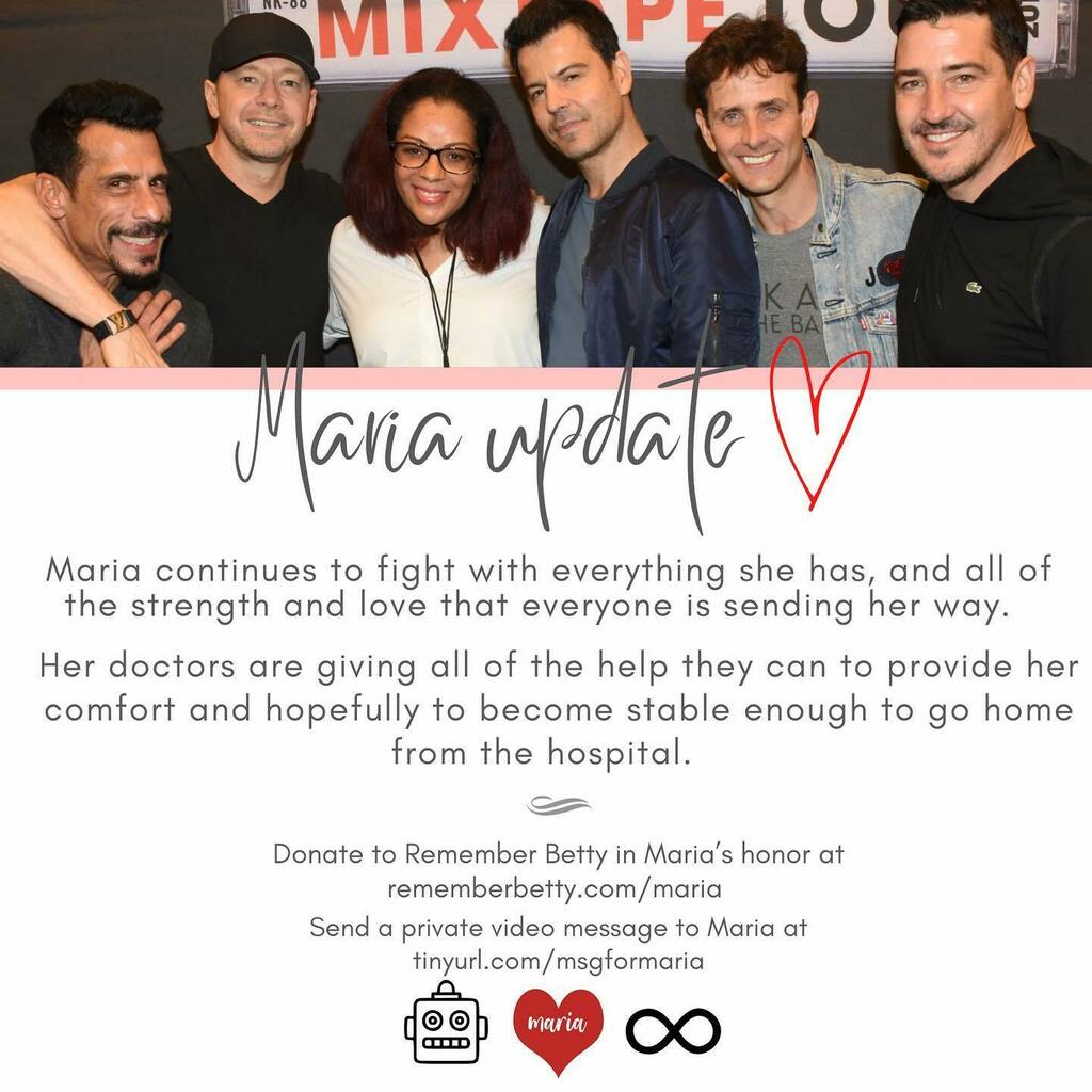 lorifredericks's tweet photo. Maria is continuing to fight and get the best care available, keeping her comfortable with the goal of becoming stable enough to go home. 

She has been able to see all of the messages and outpouring of love and support everyone has sent, please continue… https://t.co/FSYkDc9xAa https://t.co/e26dUu5hxd