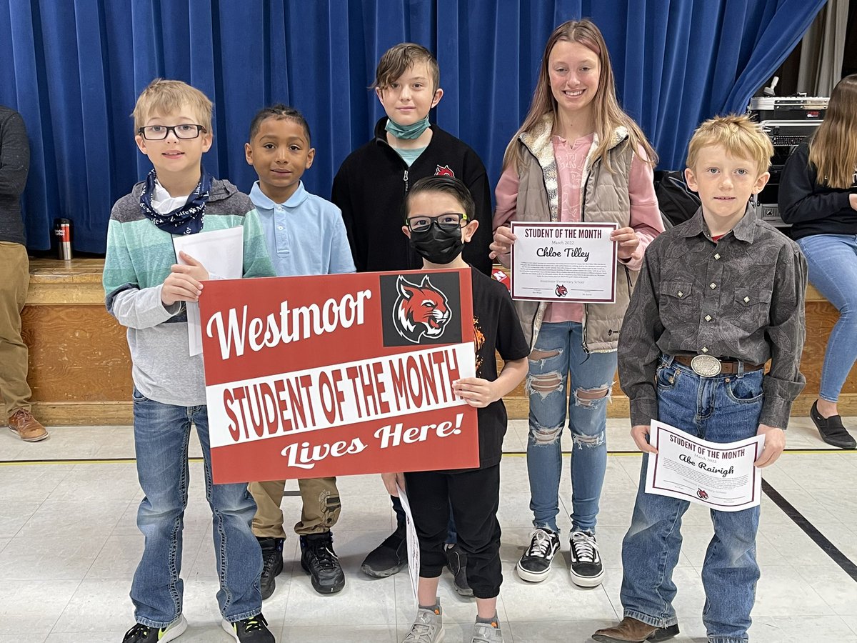 WestmoorCats's tweet photo. Congrats to the Westmoor’s March Students of the Month! @scbpubschools https://t.co/oaT5geN8Ds