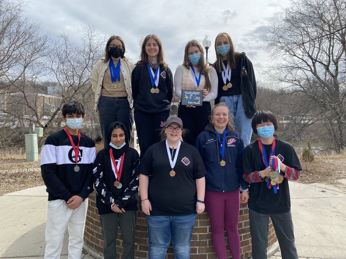 That’s back to back regional championships for Science Olympiad! We had a lot that couldn’t make it to the in person awards so we’ve got a pile of medals for them too! <a href="/RRHSactivities/">Red River High School Activities</a>