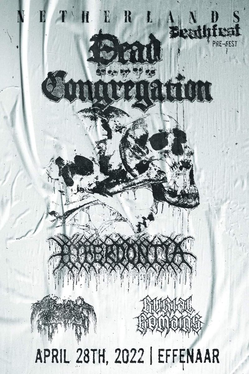 Hanzebelle's tweet photo. Tickets for the #NetherlandsDeathFest preshow sorted! #DeadCongregation #Hyperdontia https://t.co/rtDaa5YoRM