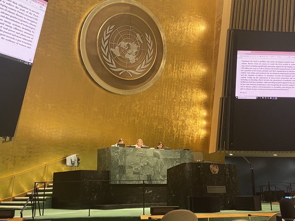 🚨Final evening of negotiations at #CSW66. We want a text that delivers for all women and girls in a real and tangible way, and tackles gender inequality in climate change 🌱🌳🌿 💪🏿 🇬🇧 A very special thanks to @unwomenchief for joining us as we conclude this important process.