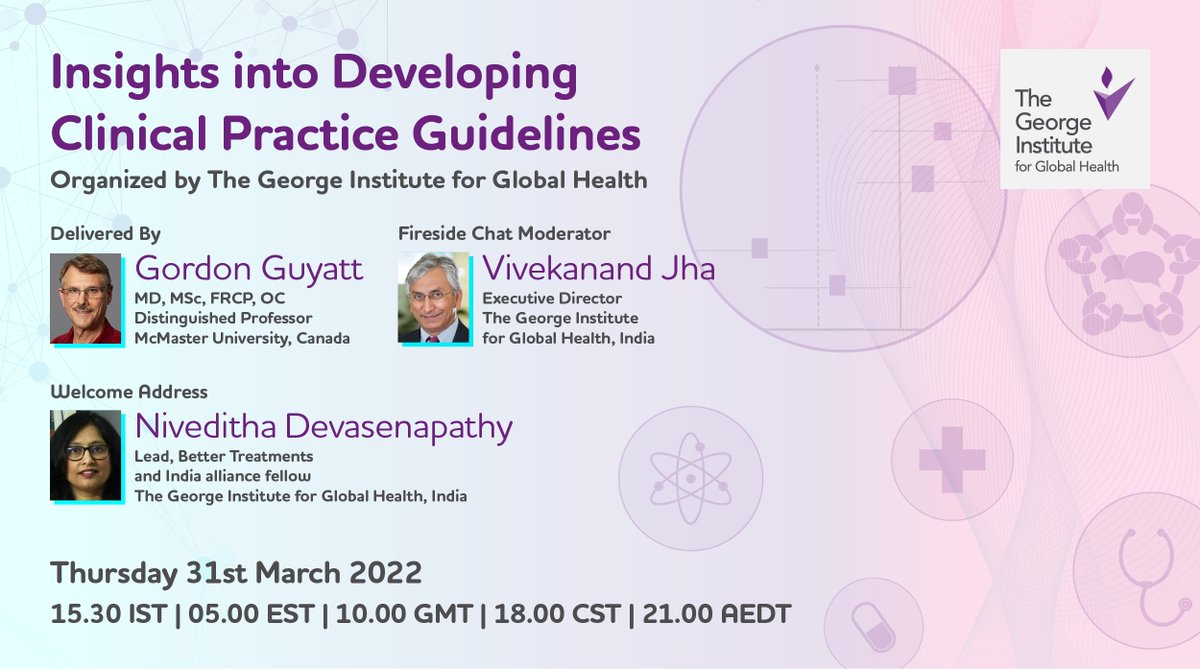 What are the best practices to develop clinical practice guideline transparently & ensure optimum care?
Hear on this from @GuyattGH whose seminal work on evidence-based medicine has been key to linking research w/ clinical practice to serve patient needs.
https://t.co/qEMCGo10nJ https://t.co/oZtEN1UIzz