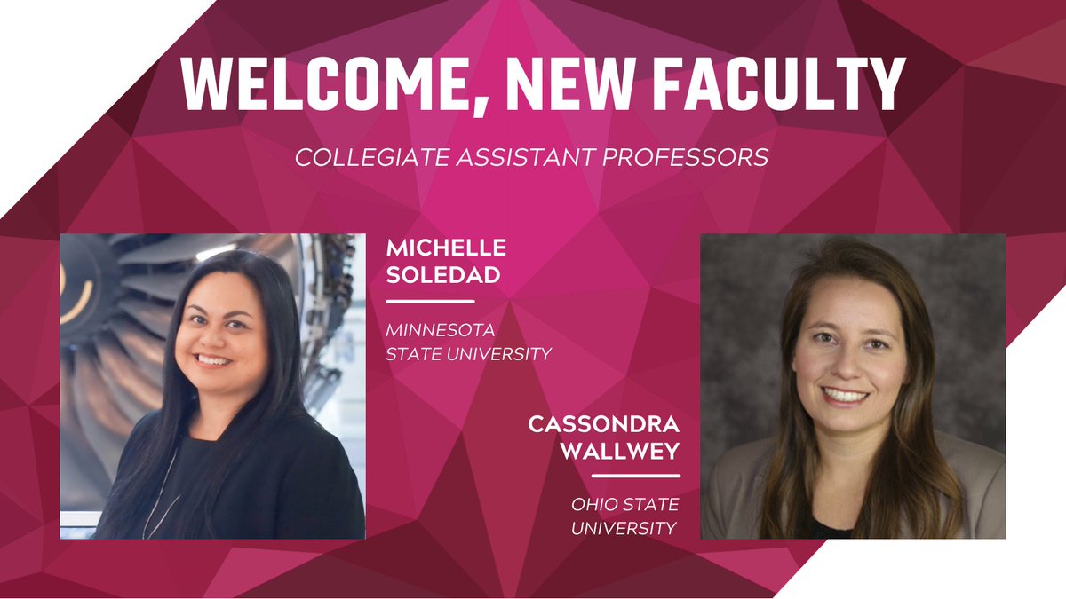 vtenge's tweet photo. πππ for our newest Collegiate Assistant Professors, @SoledadMM_ and Cassie Wallwey! Michelle is a VT #EngineeringEducation Ph.D. alum, joining us from Minnesota State, and Cassie is coming from the Ohio State University. https://t.co/1SBTJ8oo54