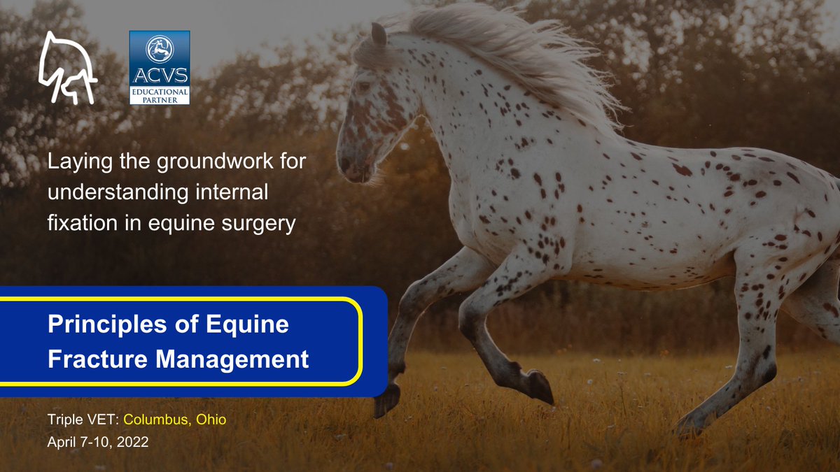 aovetna's tweet photo. Triple VET is rapidly approaching. Reserve your spot for the equine session now! Find information and register here: https://t.co/a2c8vMQecs https://t.co/2kj8ws6nnx