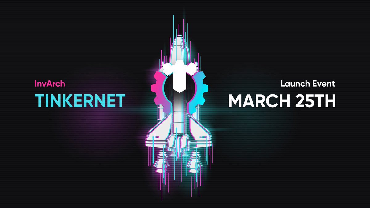 InvArchNetwork's tweet photo. InvArch #Tinkernet will go live TOMORROW!

To kick off this initial run, we’ll be holding a launch event! Details below!👇

⏰ 10:00am EST / 2:00pm UTC
🗓 March 25th, 2022

To join 👉 Stay tuned for a “Livestream” video tweet at launch time!

See you soon 😎 Get ready to tinker! https://t.co/qca23W3Uzx