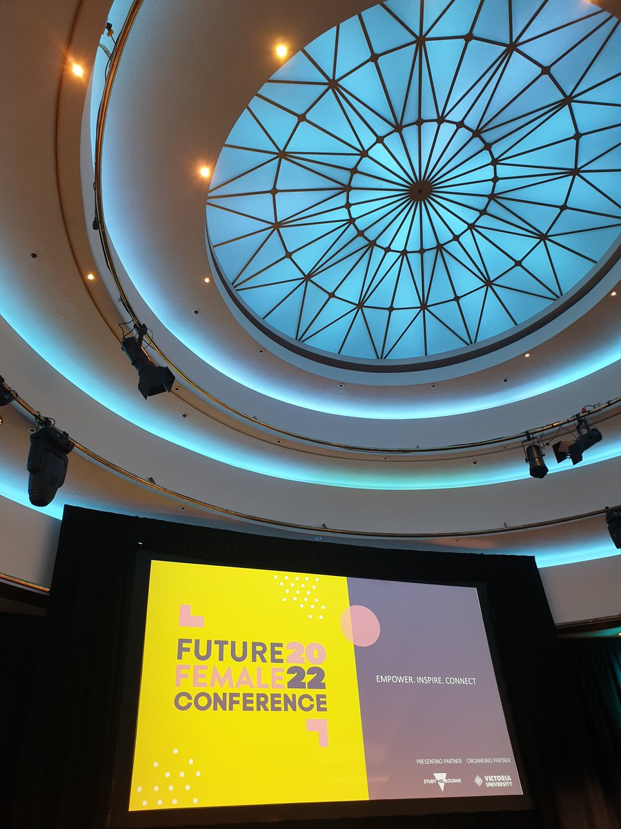 MadeRimayanti's tweet photo. It's happening! Quite surreal to find a space for international women in a city like Melbourne, but it's very exciting to finally feel like I belong. #FutureFemaleConference2022 https://t.co/EiVifyG0ZB