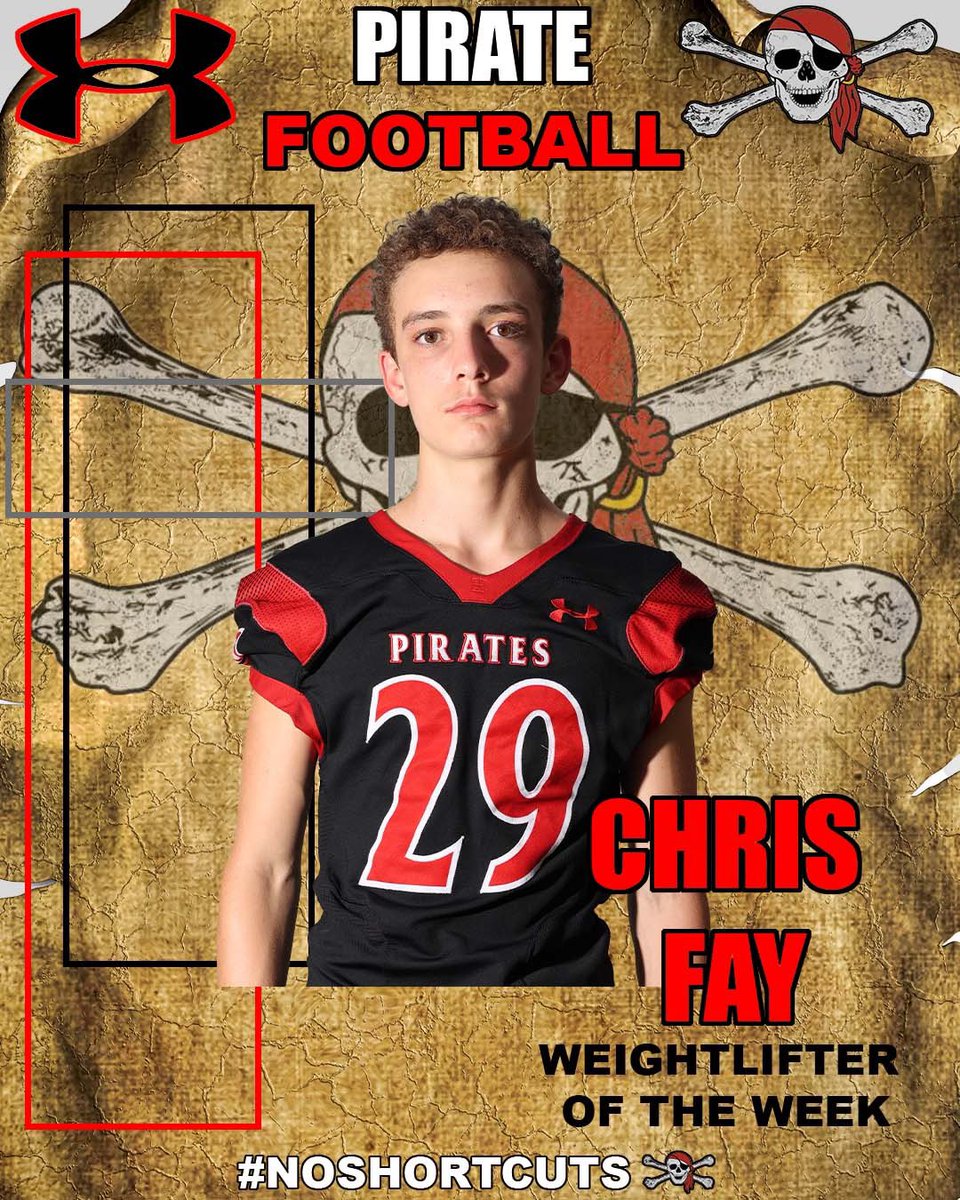 Our weightlifter of the week goes to Chris Fay‼️Chris has had 100% attendance through training and capitalizes whenever stepping in the weightroom‼️
 
#NOSHORTCUTS #OUTWORKPOTENTIAL