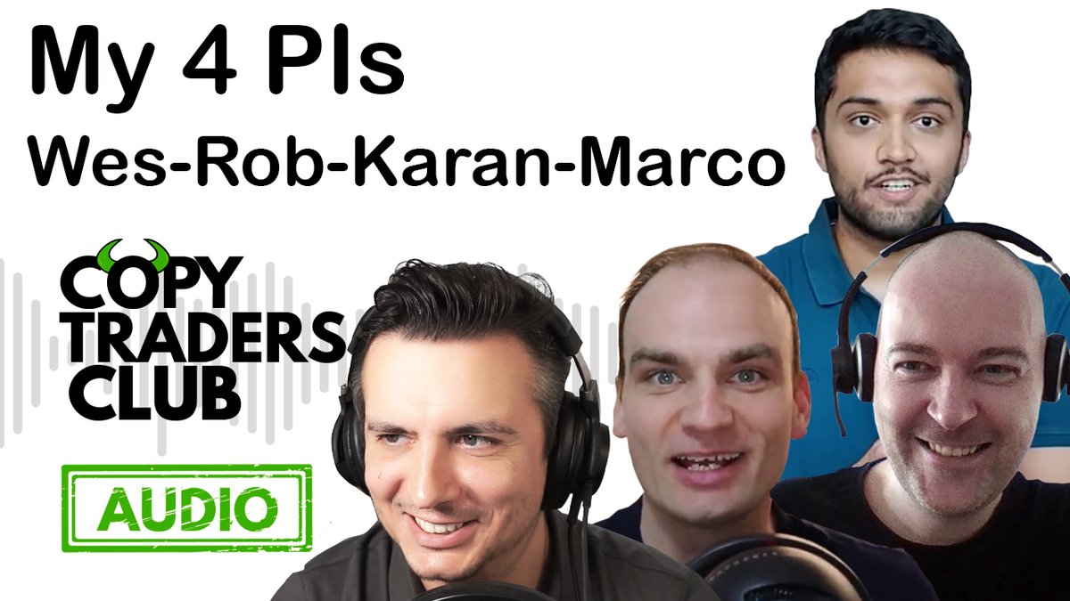 A feast of copytrading chit-chat this week as I corner all 4 of my PIs. <a href="/KaranMGurnani/">Karan Gurnani</a>, @popularinvestor, @TheVixPro and <a href="/wesnolte/">wesnolte</a> cram their peachy buttocks together on the sofa to face the music. 
Listen here: linktr.ee/CopytradersClub