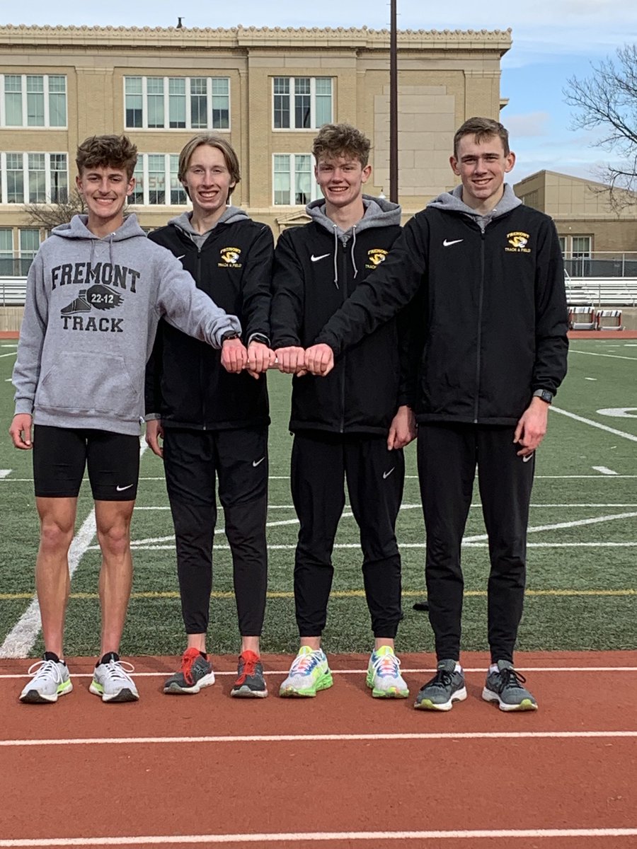 Tyson, Nolan, Braden and Carter set the Meet and School Record in the Distance Medley - 10:38.58
