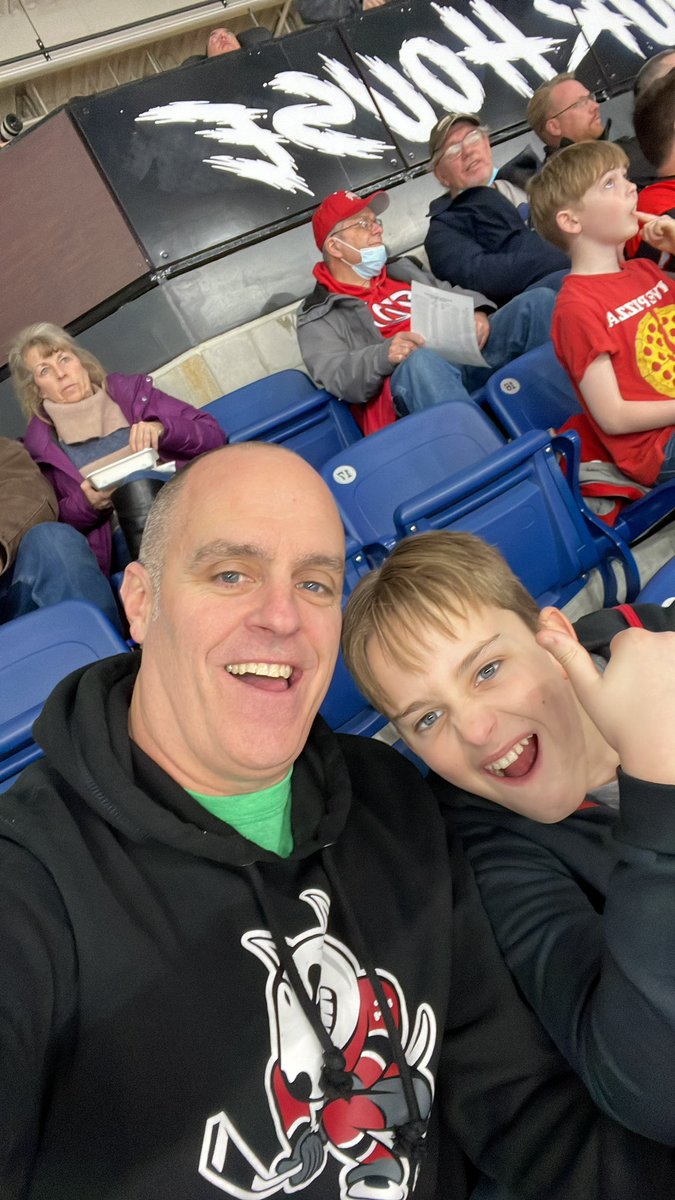 DowlingClan's tweet photo. Let’s go @OHLIceDogs !  GO DOGS GO! @BigMarcosPizza Section 114 Row K Seats 18 &amp; 19! https://t.co/yn3G2Y4hHZ
