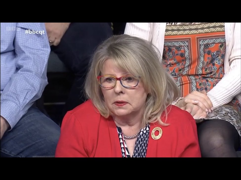 You’re 70- but would you mind not retiring just yet and being our PM for a few years 
Lady in red speaking for us all. #bbcqt 
#JohnsonOut59