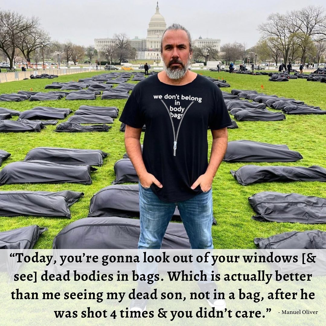 ChangeTheRef's tweet photo. Nearly 200k victims later since we marched in DC. Congress still only sends thoughts and prayers. 

Each body bag represents 150+ lives lost since the shooting at MSD.

Sign the petition to support for Universal Background Checks:

https://t.co/8GxP8IkLae https://t.co/6Q7lLoSKei