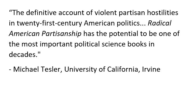 SaraDoskow's tweet photo. Landmark book by @NathanKalmoe &amp; @LilyMasonPhD rapidly approaching publication. You can pre-order &amp; learn more at the link below or visit us at the @UChicagoPress MPSA booth for a sneak peek. 
https://t.co/4OzwfmaN8h https://t.co/m86RDoLjzF