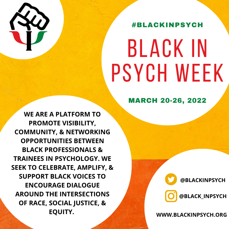 Youth_Nex's tweet photo. #BlackinPsychWeek is NOW! @blackinpsych is a platform to promote #visibility, #community, and #networking opportunities between Black professionals and trainees across the field of #psychology. Learn more —> https://t.co/ihARNrTBXy https://t.co/snVHnAkeop