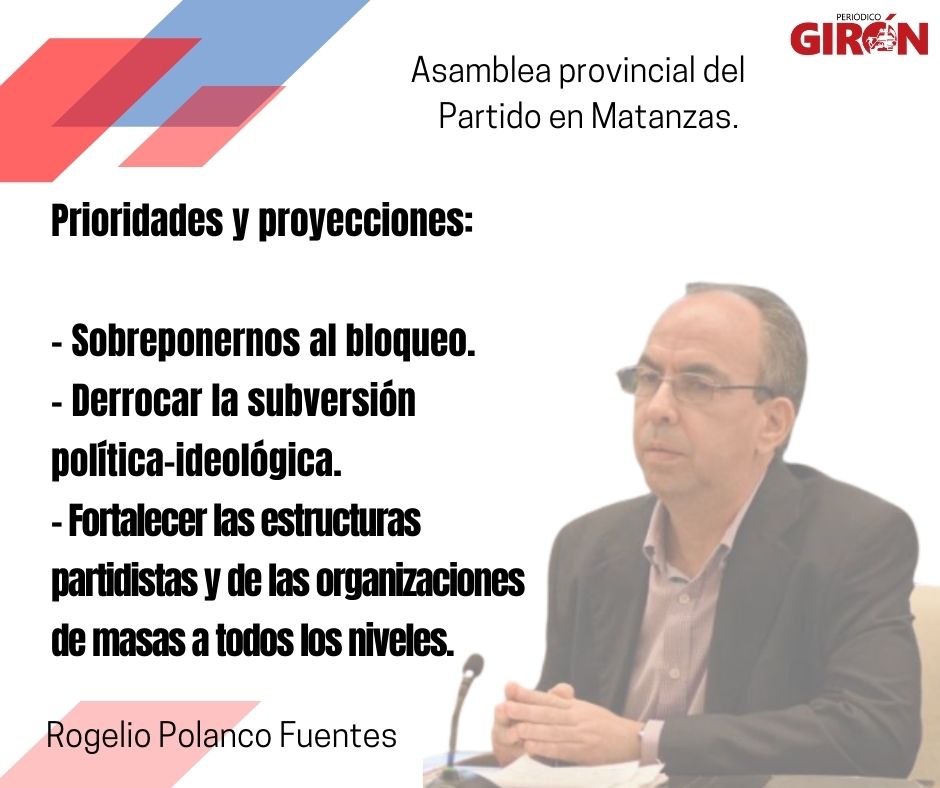 PeriodicoGiron's tweet photo. El #PeriodicoGiron le resume algunas de las ideas expresadas por Rogelio Polanco Fuentes, miembro del Secretariado y jefe del Departamento Ideológico del Comité Central del PCC, durante la Asamblea Provincial de Partido en #Matanzas. #BalancePCCMatanzas https://t.co/c1mniRHF52
