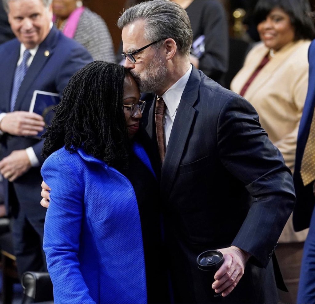 Laurieluvsmolly's tweet photo. @kylegriffin1 @mininurse Not planning to overthrow the government, EVER!! #JudgeKetanjiBrownJackson #DrPatrickJackson https://t.co/PV2y5hvjfM