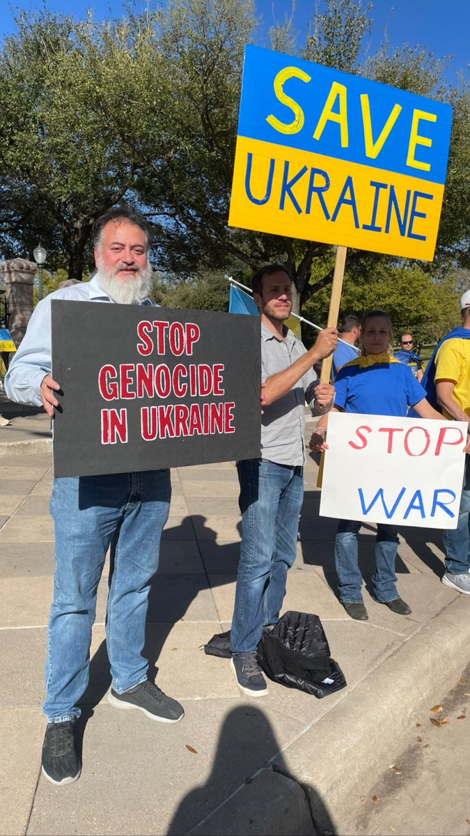 Out in support of Ukraine.