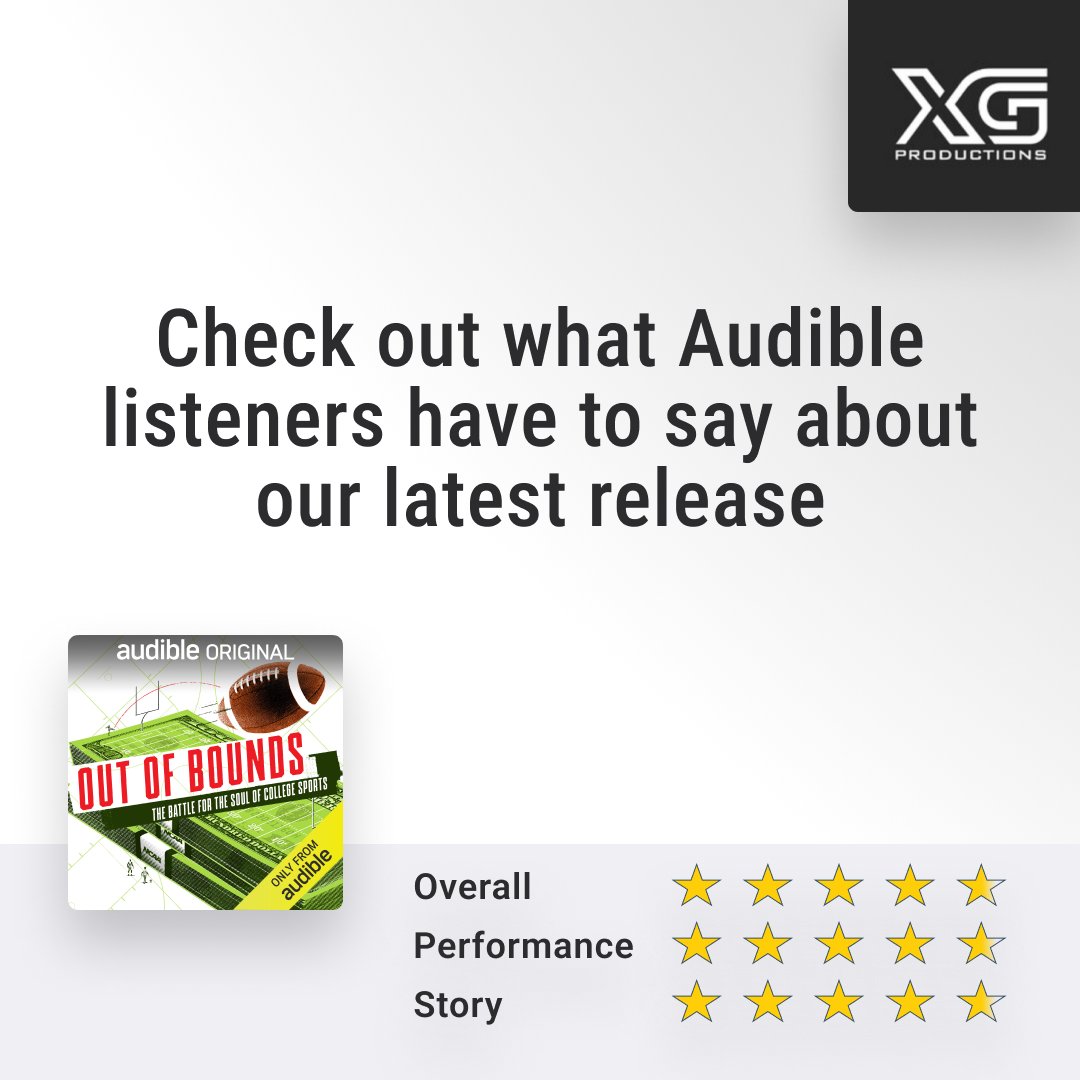 XGProductions1's tweet photo. Have you listened to #episodeone of “Out of Bounds” on @audible_com? 👀
Comment your thoughts below!👇
#customerreviews #bookreview #auidobookreview #bookreviews #bookreviewers #audiblereview #bookstagram #sportsbook #sportsbooks #jeremybloom #audible #xgproductions https://t.co/5l6b8806uu