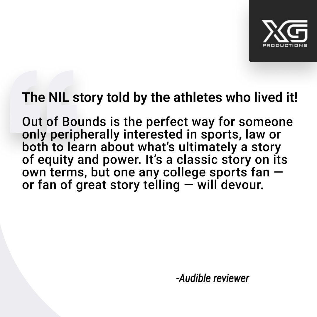 XGProductions1's tweet photo. Have you listened to #episodeone of “Out of Bounds” on @audible_com? 👀
Comment your thoughts below!👇
#customerreviews #bookreview #auidobookreview #bookreviews #bookreviewers #audiblereview #bookstagram #sportsbook #sportsbooks #jeremybloom #audible #xgproductions https://t.co/5l6b8806uu