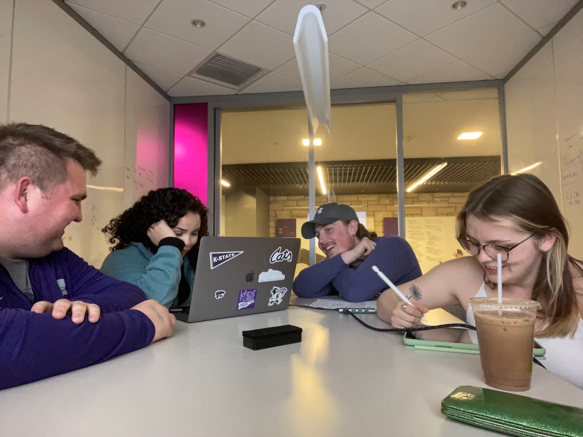 The Crew at work! We’re excited to be participating in the <a href="/KStateFilmFest/">K-State 48 Film Challenge</a> this year. Here’s to some sleepless nights ahead!

#kstate48
