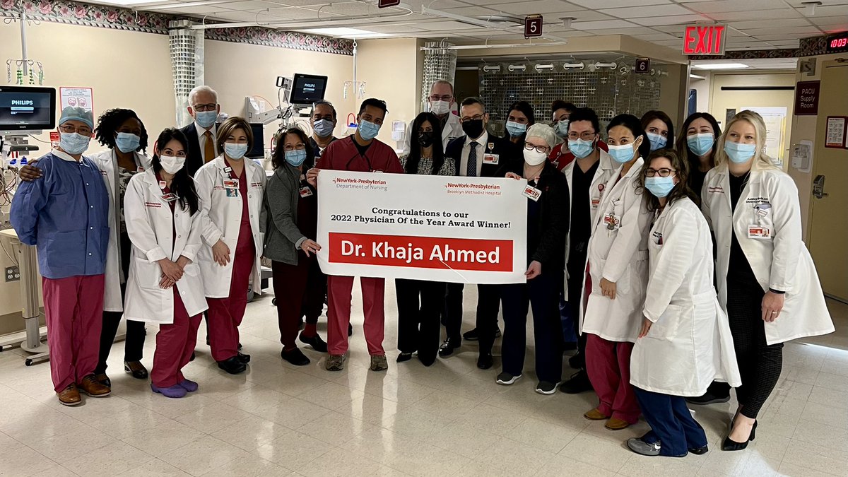 ErnestoPMir's tweet photo. Please join us in congratulating Dr. Khaja Ahmed DO, MBA. Chief, Dept. of Anesthesia &amp; Dr. Jonathan Lagnese PGY-3 on receiving the 2022 “Physician of the Year Award” @NYPBrooklyn. Your collegiality, collaboration &amp; contributions to Nursing practice are exemplary &amp; much valued. https://t.co/vv7G2TsyFN