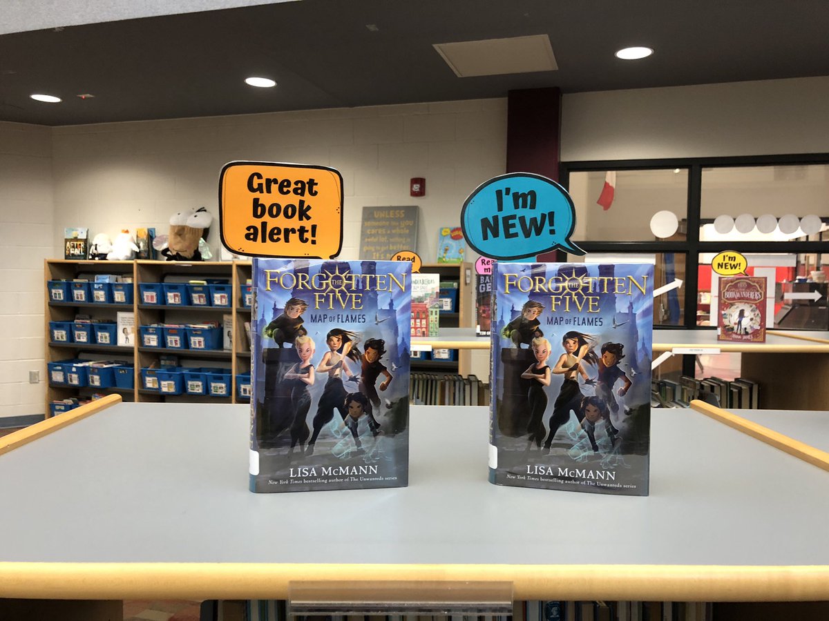 This awesome book is ready to be checked out when students return from spring break!  Thanks @lisa_mcmann for the autographed copies!