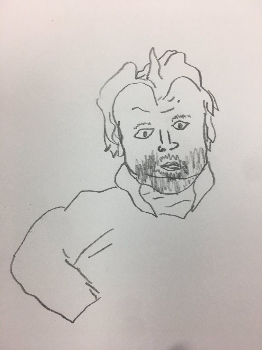 mr_tise's tweet photo. A 4th grade student drew this in Music class today. He finished his test early and doodled on the back of his test for 2-3 minutes, as I was noodling on my guitar. Wow 😳 https://t.co/DiR0DZl6Dl