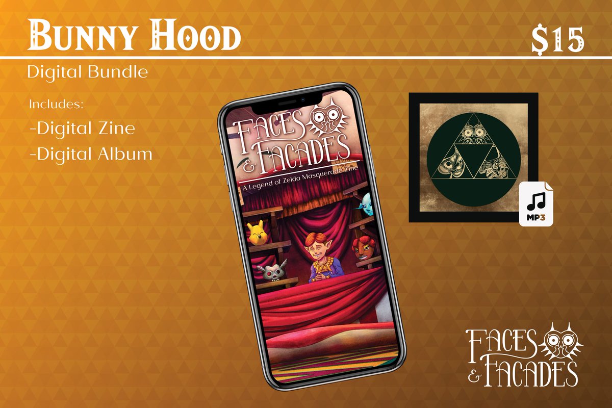 LoZmasquerade's tweet photo. ✨🎭You’re invited!🎭✨

Faces &amp; Facades is now open for preorders!

We can’t wait for you to see (and hear!) everything our wonderful contributors have made for this zine. 
Preorders will be open March 25th - May 15th

Link and full bundles below! https://t.co/WddvmbCz1X