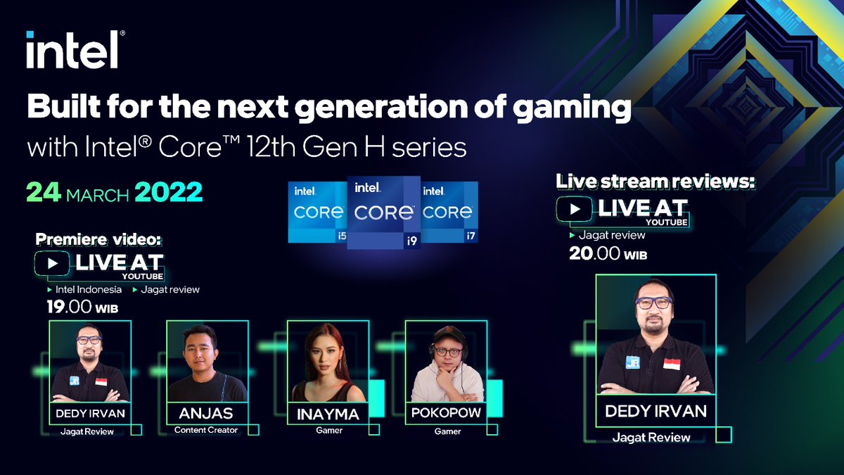Ga sabar mau nontonin gamer favoritku yang lagi mabar buat nyobain #12thGenLaptopIntel yang punya 14 core yang terdiri dari 6 Performance Cores dan 8 Efficient Cores.  Buat yg mau tau juga sama laptop gaming Intel ini, kuy kita ke YouTube Intel Indonesia dan Jagat Review
