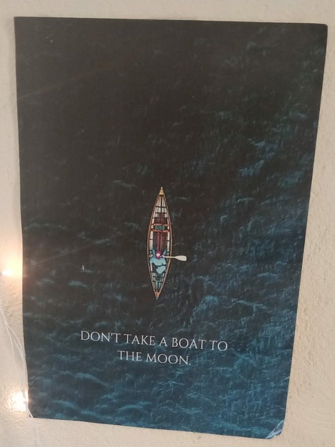oshosidhant's tweet photo. Don't take a boat to the moon! 

Build a spaceship, instead. And that takes time thus be patient! https://t.co/MDghcS7skx