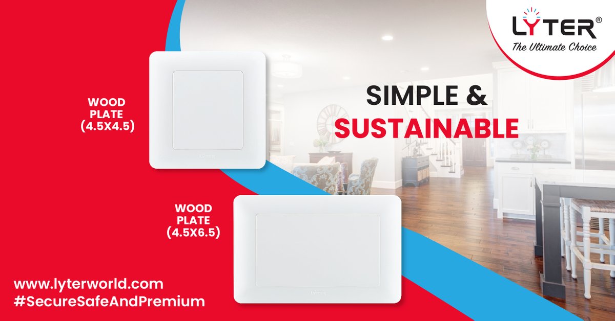 thelyterworld's tweet photo. #SecureSafeAndPremium - Envelope all the #switches and #sockets at your home with Lyterβs sophisticated yet simple wooden plates.
Choose #Lyter now, your one-stop solution for all #electricalneeds!
π: https://t.co/htMK1sp55q
βοΈ: +91-9833623624 https://t.co/nvCYCB1kXO