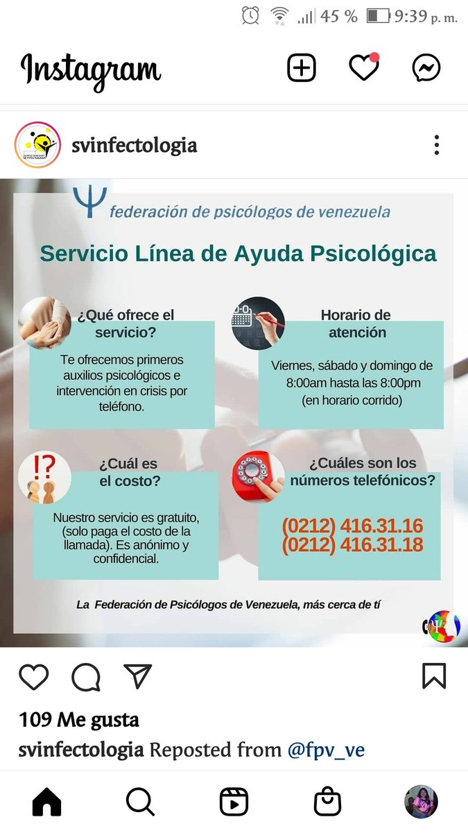 8_zaidaE's tweet photo. @Marlon16860538 @Johannapenae Llame aquí, es gratuito.. espero lo puedan ayudar. Pero saque tiempo para que se trate. https://t.co/mC8RYqJC0K
