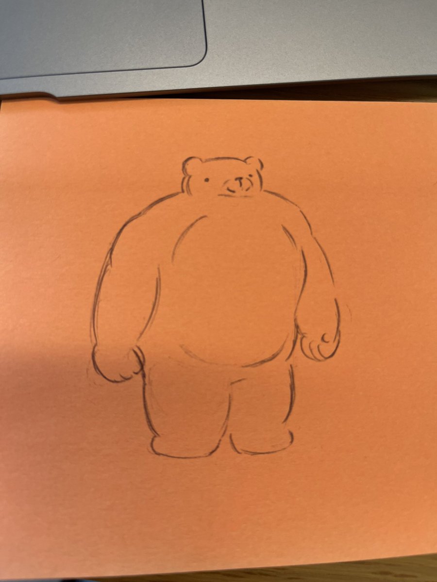 moooootchell's tweet photo. more work doodles!
today 4 people asked me about the buff bear he is my baby and reminds me i can do it and guards me on my scanner 🥰 https://t.co/IwzhniSLNw