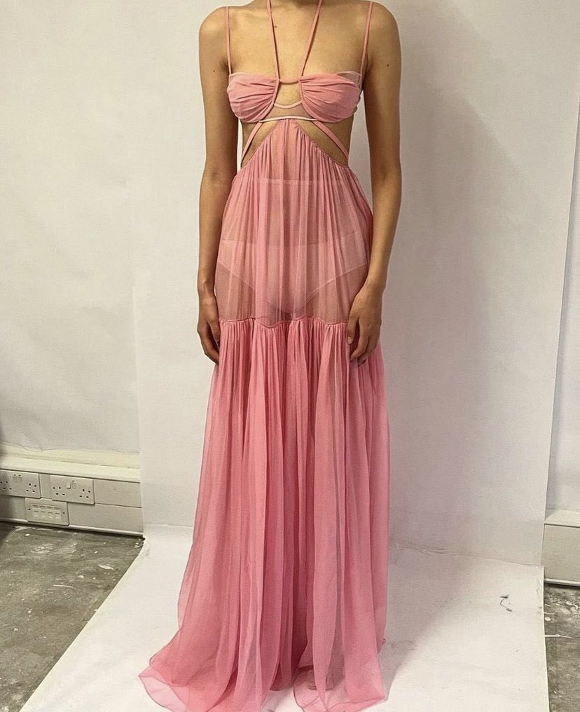 nensi dojaka dress pink Nensi Dojaka Pink Sequin Maxi Dress Nensi Dojaka