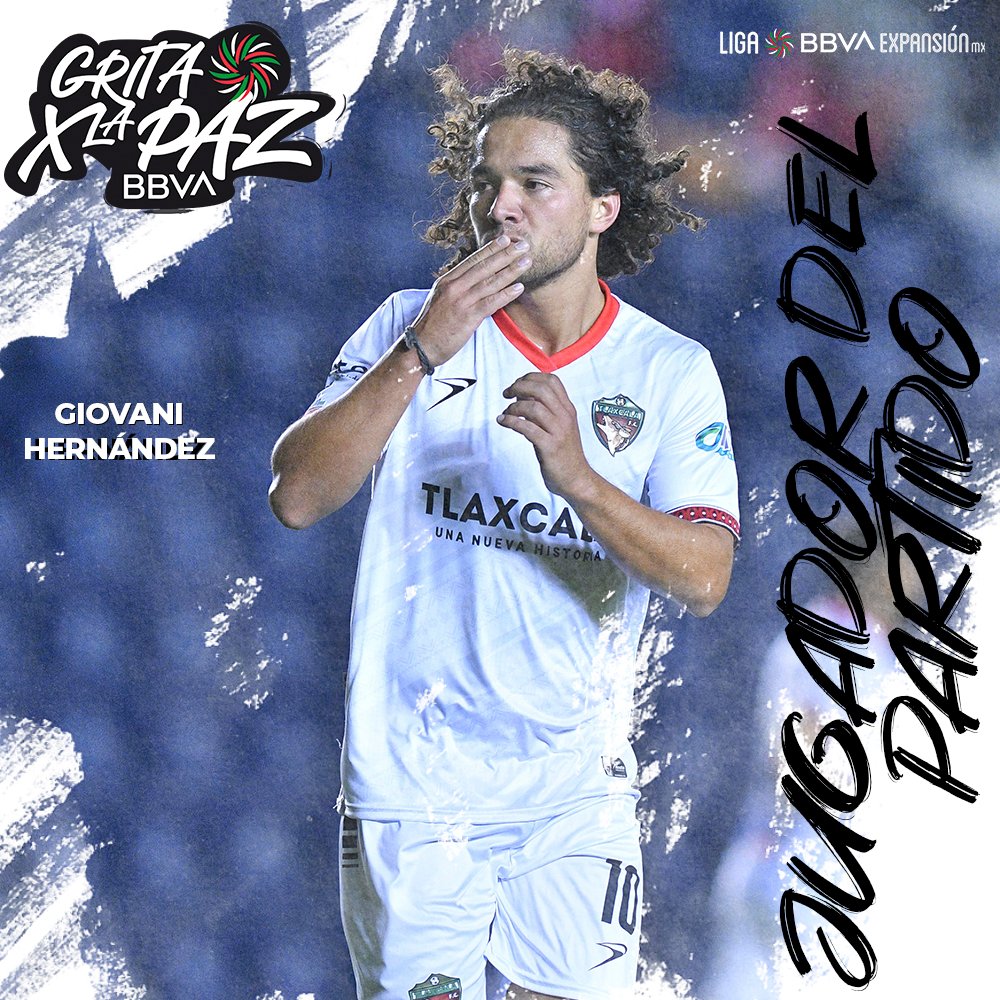 LigaMXExpansion's tweet photo. ¡GENERADOR DE LOS COYOTES 🐺🤩🙌🏻!

Giovani Hernández fue pieza clave para que los @Coyotes_Oficial ganaran en Tlaxcala; fue revulsivo en el ataque, sumó una asistencia y marcó un gol para su escuadra, en el cierre de la #Jornada13.

#GritaXLaPaz #UnidosSomosMásFuertes https://t.co/FvfmFOv4Hb