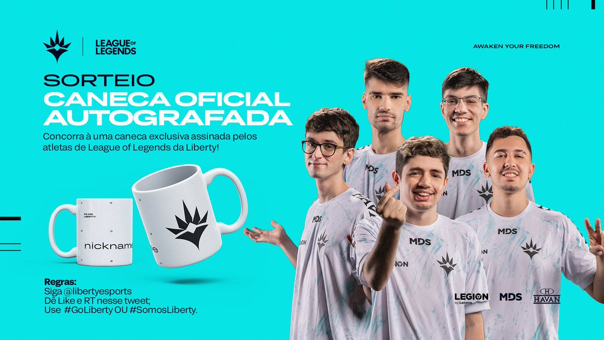 libertyesports's tweet photo. 📢QUEM AÍ GOSTA DE SORTEIO? 

Valendo um caneca oficial para você curtir os playoffs no #CBLOL 🔥

✨Regrinhas: seguir nosso perfil, dar like e RT nesse post e usar #GoLiberty OU #SomosLiberty nas respostas.

** Resultado amanhã ao final da partida de Liberty x @minersgg. https://t.co/cXEefOvOFW