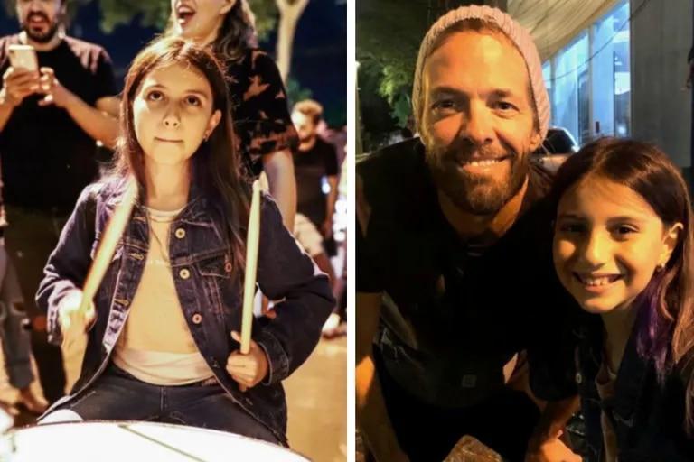 LANACION's tweet photo. Tiene 9 años y tocó la batería bajo la lluvia para cumplir su sueño de conocer a los Foo Fighters https://t.co/18YF37HckF https://t.co/DuJeZcVnub