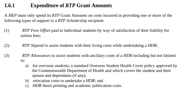 LisaCraw4's tweet photo. Following on from @UdyDanielle's incredibly articulate interview on @abc_hobart this morning, and the @UTAS_ response, I have some more facts to fuel the fire 🔥
Firstly, the commonwealth scholarship guidelines specify exactly what @UTAS_ can spend their RTP grant money on... 1/n https://t.co/B8MGskZLOR