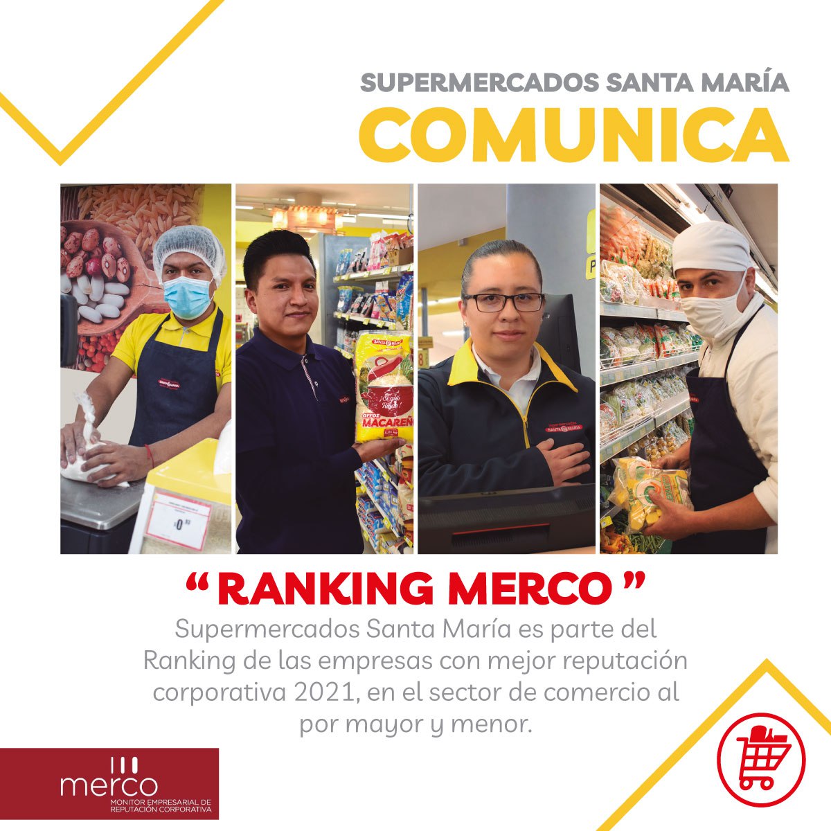 MegaSantaMaria's tweet image. Llenos de orgullo y emoción, compartimos que Supermercados Santa María forma parte del Ranking Merco de Reputación Corporativa en el Ecuador, entre las mejores empresas en el sector de comercio.
#SantaMaría #SíQueRinde #SupermercadosSantaMaría 
#RankingMerco #MERCO