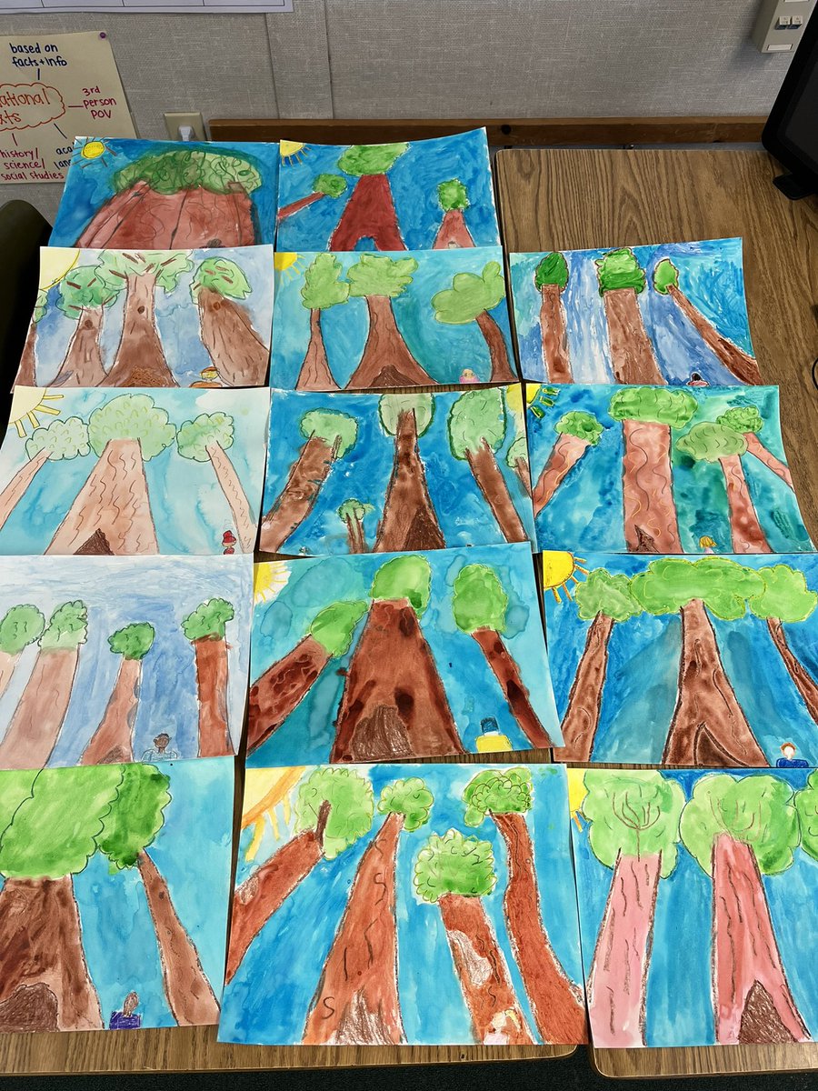 MsKumabe's tweet photo. Loving these giant sequoia masterpieces created by my 3rd graders! ๐๐ฒ๐จ๐ผ @SequoiaKingsNPS @YosemiteNPS #CoyotesConnect #CoyotesCreate #FindYourPark https://t.co/pueXHI5I9B