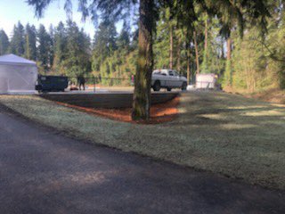 Discovery track and fieldprep work for track surfacing in process, turf field fully complete, landscaping around site complete. <a href="/DiscoWhipple/">April Whipple</a> your students will be ready for track and field season! #vpsamazing