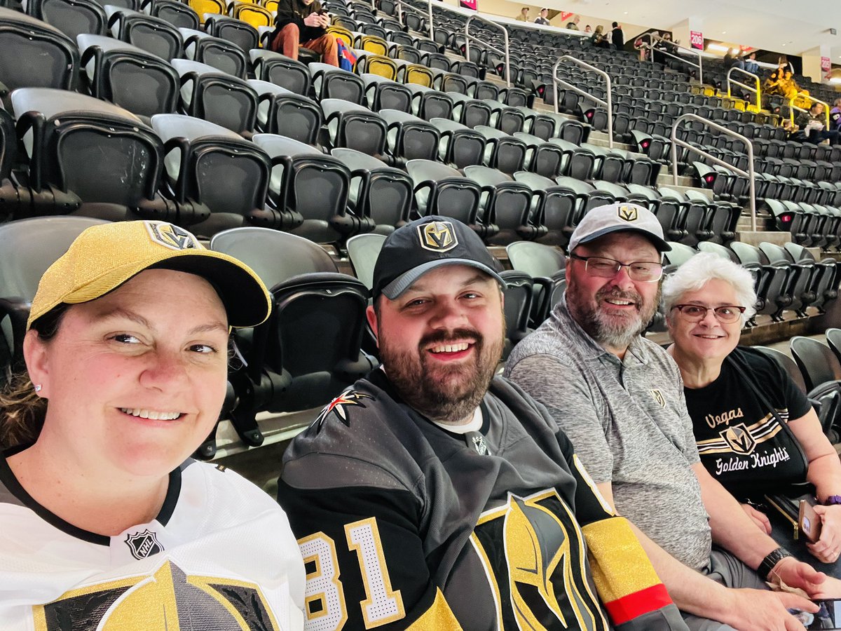 Bringing the parents to their first VGK game! #VegasBorn Go Knights Go!