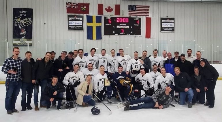chiefboz's tweet photo. 🎉🏒 ⁦@oakvillefire⁩ 👏 at SOFFHL FireFighter tournament. “A” division &amp; “E” division Champs 🏆🏆. 4 OFD teams, 2 champs, 1 finalist &amp; smiles all around. Incredible to see the teamwork, enjoyment &amp; competition from all participants. #OFDPride ⁦@oakvillepffa⁩ 🙌 https://t.co/tFiwFfr8rj