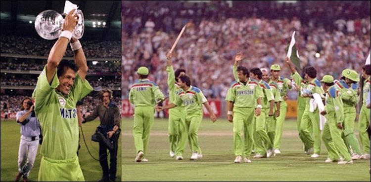 mjunaid25_07's tweet photo. Imran Khan led Pakistan team won cricket World Cup with his team members on this day in 1992.
No doubt, it is an unforgettable moment for the nation😍.
#25thMarch1992
#CWCThrowback https://t.co/OyfrLAiIQg