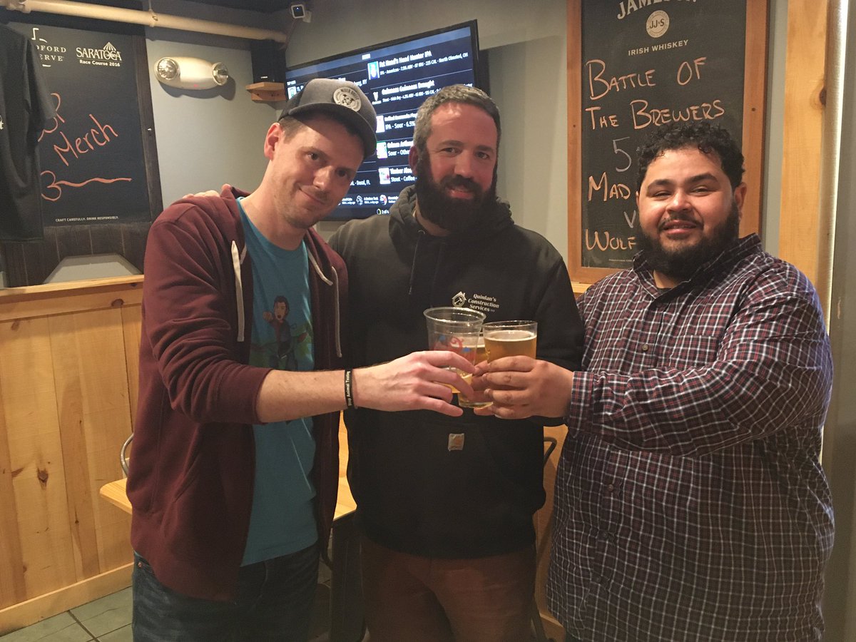 StoriesFAB's tweet photo. Fun times at Backstage Pub hanging out for Battle of The Brewers for @WolfHollowBrews vs @MadJackBrewing! Even put the podcast initials on board for Head Butt IPA even though I did nothing to help!
#StoriesFromABar #WolfHollowNrewing #MadJackBrewing #BackstagePub #SchenectadyNY https://t.co/WM40KRbpvX