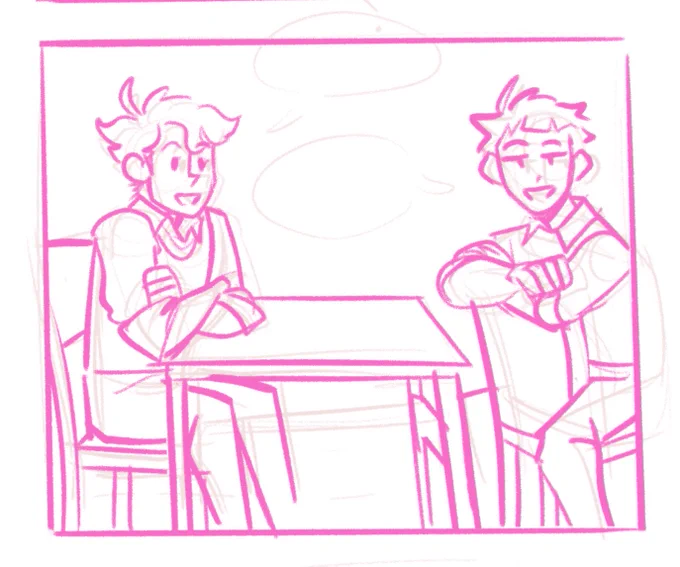 panel from a diff comic i never finished….. they are Sitting they are 100% talking shit 